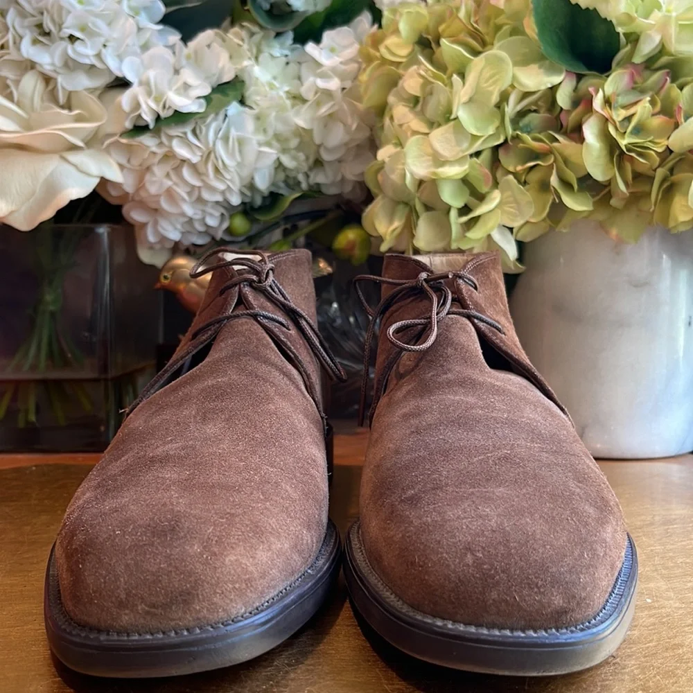 Salvatore Ferragamo Chukka Boot in Brown Suede